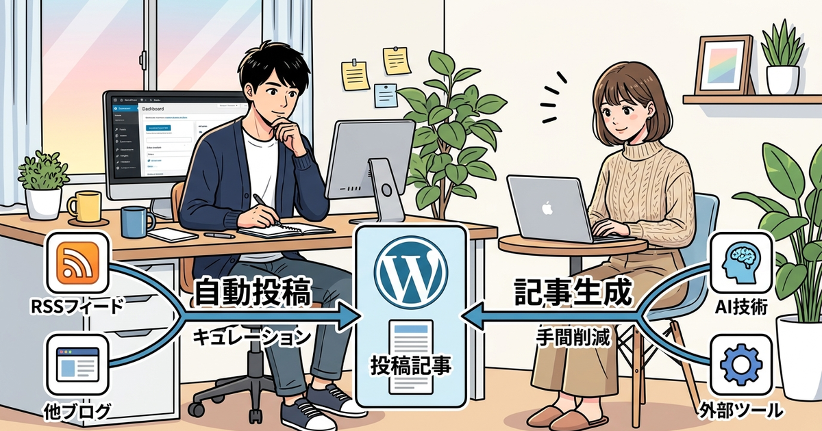 記事生成を自動化するワードプレスプラグインと外部ツール